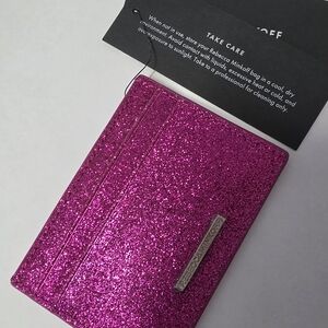 Rebecca Minkoff Hot Pink Glitter Card Holder